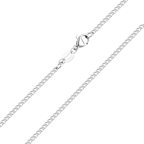 bifriend Delicate S925 Silver 16 18 20 22'' 24 26'' 28 30 Inch 2.0mm Thick Italian Chain Choker Necklace Jewellery (16)