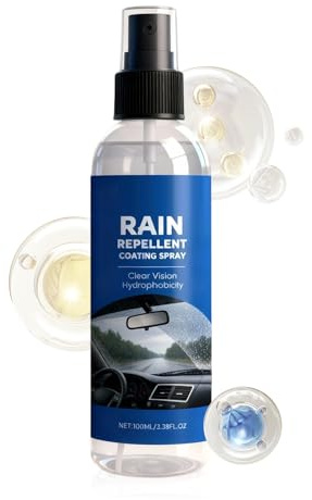 Rivestimento Antipioggia Per Vetro Automobilistico - Soluzione Spray Idrofobica Idrorepellente | Liquido Protettivo Per Parabrezza, Potenziatore Della Sicurezza Di Guida, Trattamento Antipioggia Per V