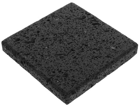 ZUNOXAZ Piedra Volcánica Natural para Asar 10x10x1,5 Cm, Bandeja de Piedra para Barbacoa Coreana y Parrilla Teppanyaki, Antiadherente, Adecuado para Cocinar Vegetales y Carne en