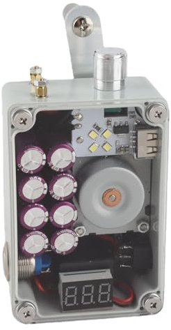 AMONIDA Handvevgenerator, 60W Bärbar Nödströmförsörjning med USB-utgång för Campingvandring Utomhustelefon GPS-laddning