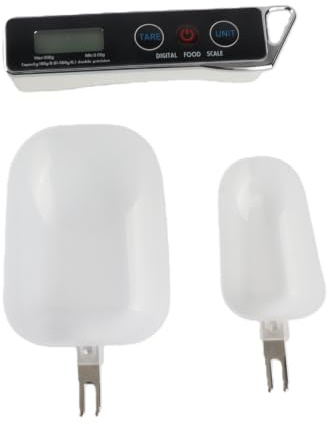 Cocoarm Digital Skedvåg 0,05g Till 500g Elektronisk Mätskedvåg med Tareringsfunktion och 2 Avtagbara Skedar för Bakning och Diethantering (Svart)