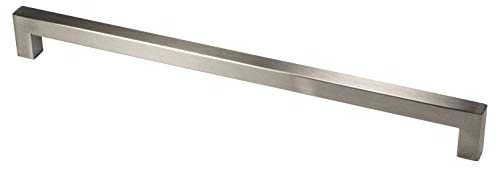 GedoTec Möbelgriff Edelstahl Stangengriff Küche - G14 | BA 480 mm | Schrankgriff eckig | Griff Edelstahl matt gebürstet | Türgriffe Profil 14 mm | 1 Stück - Schubladen-Griff für Schranktüren & Möbel