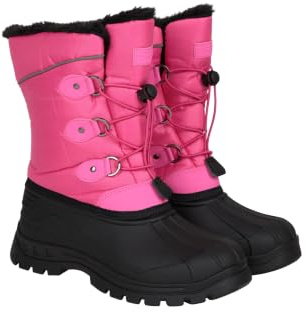 Mountain Warehouse Whistler Kids Snow Boots - Snowproof, Warm, Breathable Childrens Winter Boots, Durable & High Traction Soles - Ideal For Walking & Daily Use Pink Junior Shoe Size 4