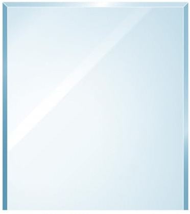 raik Kamin Glasplatte Rechteck aus ESG-Sicherheitsglas mit Facette farblos 100 x 50 cm Dicke 6 mm Bodenplatte als Funkenschutz für Kaminöfen