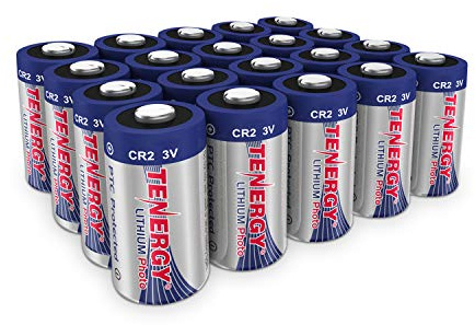 Tenergy CR2 3V Lithium Battery Non-Rechargeable PTC Protected High Performance CR2 Batteries for Flashlight, Digital Cameras, Toys, Alarm Systems, 20 Pack