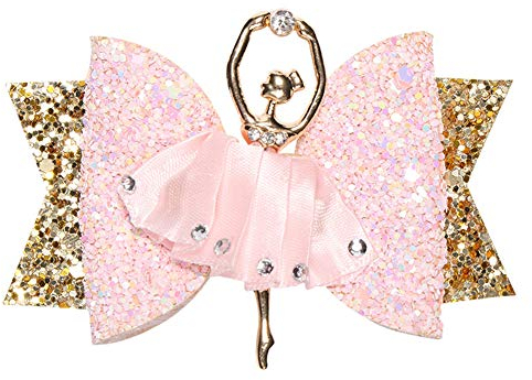 Asudaro Kinder Haarnadel Ballett Mädchen Bowknot Haarspange Kopfschmuck Haarschmuck Pailletten Prinzessin Clip Haarschleifen Haarclips Haarklammern