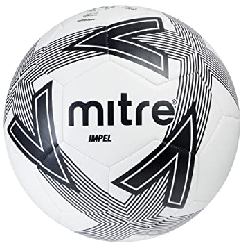 Mitre Impel L30P Fußball, hohe Strapazierfähigkeit, Formbeständigkeit, Weiß/Schwarz, 3