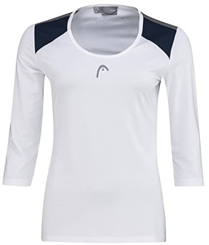 HEAD Club 22 Tech 3/4 Shirt Women, weiß/blau, M
