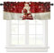 Surwin Tenda Corta per Finestra Piccola, Bistrot Cafe da Cucina Natale Rosso - Decorazione per Camera da Letto, Soggiorno, Balcone (137x45cm, Babbo Natale)