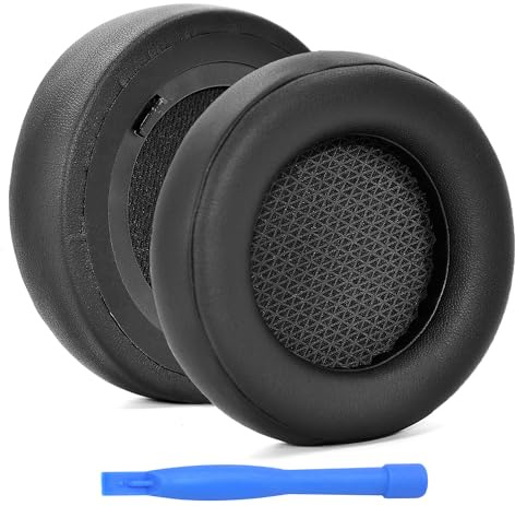 Ersatz Ohrpolster für Corsair Virtuoso RGB Wireless Gaming Kopfhörer von MMOBIEL - Protein PU Kopfhörer Ohrpolster – Ersatzpolster - Schwarz