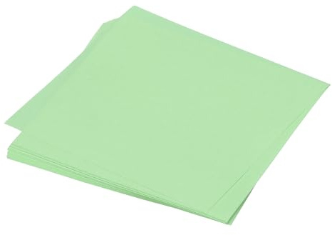 QUARKZMAN 50 Hojas de Papel de Origami Doble Cara Verde Claro 7.5 x 7.5cm 70GSM Hoja Cuadrada de Papel Plegable para Proyectos de Arte y Manualidades, Principiantes