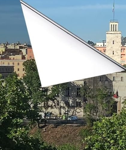 Pellicola Specchio per Finestre (30 x 120) MISURE GRANDI - CON COLLA Oscurante Privacy Riflettente Unidirezionale 99% Anti-UV Controllo del Calore Ufficio Casa vetri (Argento-Adesiva SENZA colla)