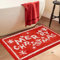 Homcomodar Weihnachten Badezimmermatten rutschfeste 50x80cm Frohe Weihnachten Waschbare rote Badematten Ultra saugfähige Badematte Extra weiche Weihnachten Badeteppiche für Badezimmer