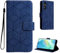 Auslbin Samsung Galaxy A16 5G Hülle Flip Handyhülle Samsung A16 Hülle Geometrischen Stil Schutzhülle mit Magnetschnalle PU-Leder Taschen für SM-A166B/DS, Blau