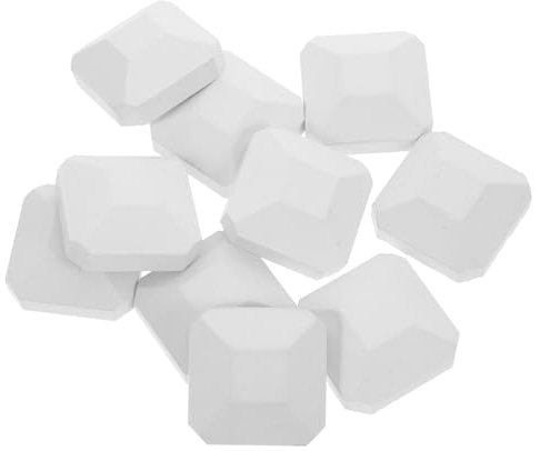 OKUMEYR 10pcs Cordierite Briquettes Replacement for Gas Bbq Grill, 2 X 2 Inches, Even Heat Distribution and Enhanced Burning Efficiency, Suitable for Turbo and General Gas Grills