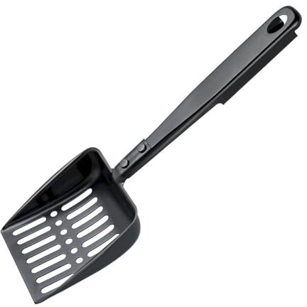 # Pelle à cendres creuse en métal noir pour cheminée - Pelle à cendres - Pelle à chaleur - Pelle pour cheminées, barbecues en plein air (noir, taille unique)