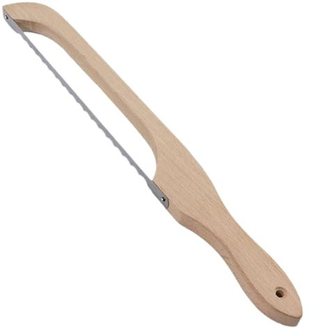 Bread Bow Cutter, Wooden Handle Baker's , Stainless Steel Bread Cutter, Cutting Tool Giddle Bow Baking Tools, Bakery Supplies for Homemade Bread, Bagels, Baguettes
