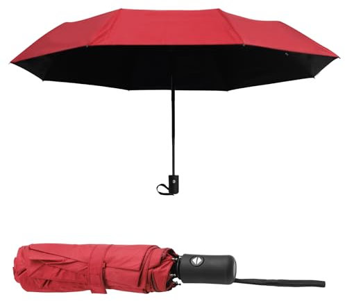 DAWRIS Regenschirm Automatik Taschenschirm Reise Regenschirme Sturmfest Taschenschirm Regenschirm Groß 8 Rippen Winddichter Automatischer Regenschirme für Herren und Damen