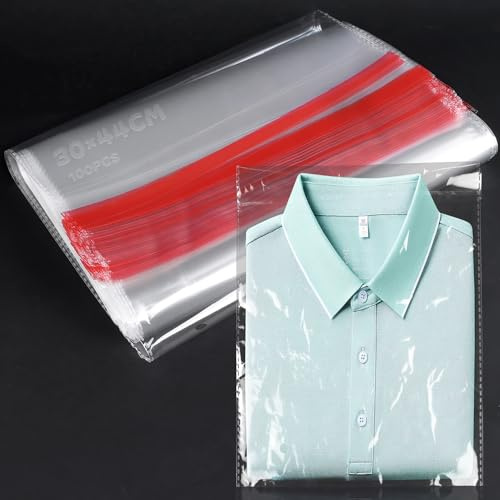 Bolsas Celofán Transparente 100Pcs Bolsas De Celofán 30x40+4cm