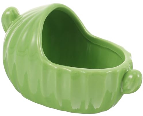 CLISPEED Bañera para Hámster de Cerámica Pequeña Caja Baño de Arena Antideslizante para Mascotas Pequeñas Suministros para Jaulas Domésticas Cuarto Baño para Roedores