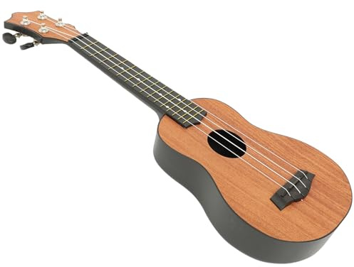 Cabilock Ukelele para Principiantes de 21 Pulgadas, Cuatro Cuerdas, Madera de Palo Rosa Natural, Instrumento Acústico para Niños y Adultos, Aprendizaje Musical y Obsequio Educativo