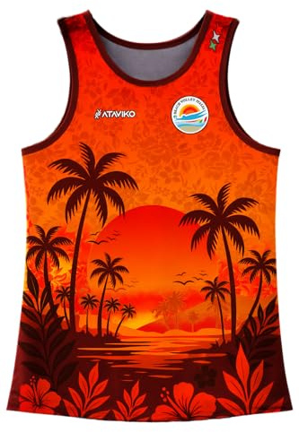 Ataviko Canotta Sunset Beach Italia, Beach Volley Mare, Gym Palestra, Passeggio, Sport Estivi (IT, Testo, L, Regular, Regular)