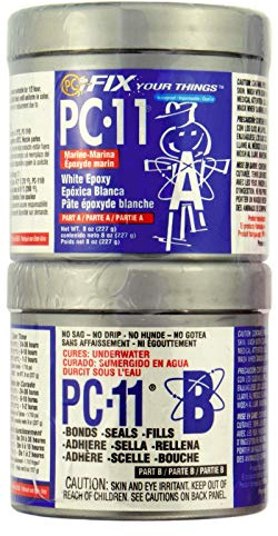 PC-Products 080115 PC-11 Marine Grade Paste Epoxy, Underwater Repair, 1/2 Pound, Off White