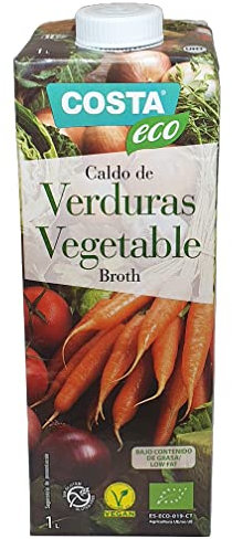 COSTA ECO Caldo De Verduras Ecológico - Caja de 6x1L