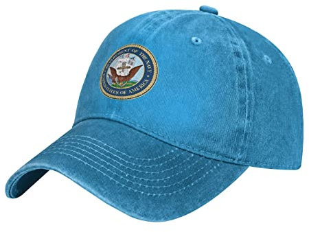 YINGD Baseballkappe USN Us Navy, United States Military Verstellbare Cowboyhut Atmungsaktive Sonnenhut Unisex Passform für Männer und Frauen, blau, One size