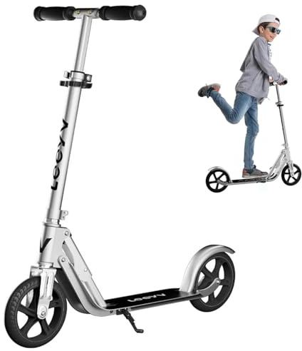 Scooter for Kids 6-12 & Adults | Adjustable Height, Foldable, Lightweight Aluminum Frame | Holds Up to 220lbs | Smooth Ride on Any Terrain