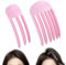 Yuanchu 2Pcs Wind Shaping Styling Combs for Fluffy Bangs, High Crown Volume Tools Set 3/6 Teeth Puffy Lazy Hair Clip No-Trace Hair Root Curlers for Women Natural Voluminous Look