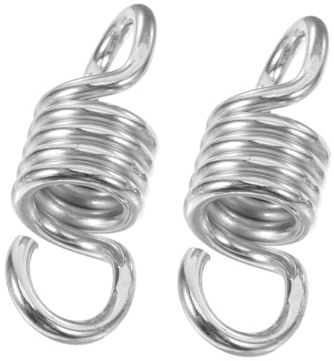 Toyvian Kit Suspendre pour Chaise Hamac 2 Pièces en Acier Ressort Argenté pour Balançoire de Porche Fixation Stable pour Patio Extérieur
