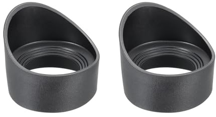 PATIKIL 42-46 mm Coprioculari, 2Pcs Copertura Protettiva In Gomma Per Oculare Per Microscopio Stereo Telescopio Mirino, Nero