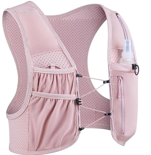 Running Hydration Vest for Men & Women, 500ml Soft Flask Included, Lightweight Reflective Hydration Backpack with Adjustable Straps for Marathon, USA Patent Pending