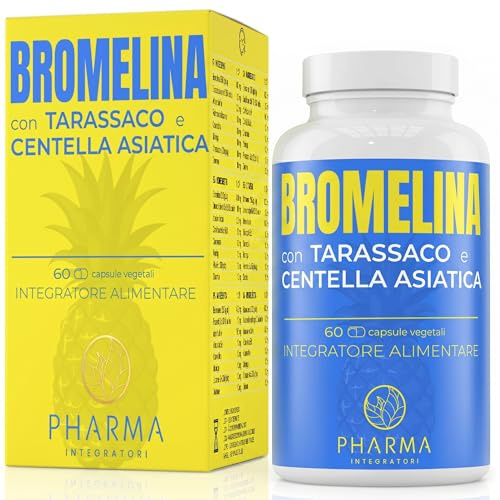 Bromelina 2500 GDU/g con Tarassaco, Centella Asiatica, Quercetina