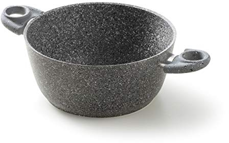 Accademia Mugnano | Linea Cuore di Pietra | Casseruola con 2 Manici | Antiaderente ed Antigraffio | Diametro cm.20