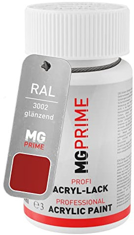 MG PRIME RAL 3002 Rojo carmin/Carmine red brillante Lápiz de retoque 50 ml de secado rápido
