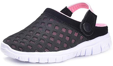 Zoccoli Bambini Scarpe da Giardino Bambina Sandali da Spiaggia Traspirante Clogs Ragazzi Ciabatte Antiscivolo Pantofole Estate,11-Rosa,35 EU