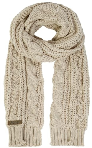 Aonal Womens Winter Scarf Cold Weather Thick Warm Cable Knit Wraps Chunky Large Soft Long Scarves,E-beige