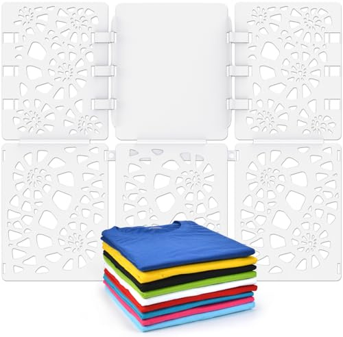 BoxLegend Shirt Folder Board V2 T Shirt Folder Folding Board Durable Plastic Easy to Fold Clothes Board Pure White