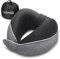 HOMIEE Oreiller de Voyage Réglable, Oreiller en Mousse à Mémoire de Forme Doux et Confortable, Oreiller de Voyage en Avion & Voiture Réglable pour Hommes & Femmes Adultes, Gris