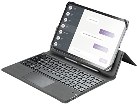 Cellularline - Keyboard Case - Custodia con Funzione Stand per Tablet, con Tastiera Wireless Integrata e Porta Pennino, per Display Tablet fino a 11’’ - Nero