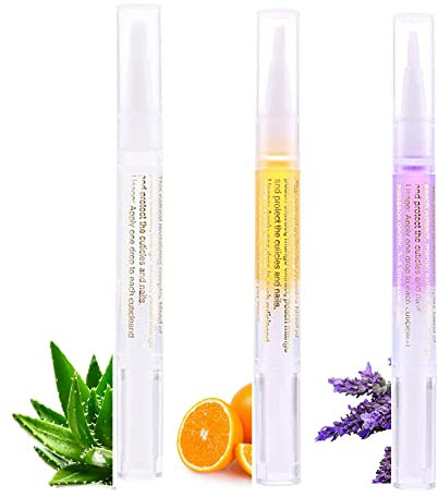 Huile Cuticules, Stylo Cuticule, Stylos Huile Cuticules, Huiles pour Cuticules, 3Pcs Stylo à Huile Revitalisant à la Cuticule Mix Taste Nail Art Ensemble de Kit de Traitement