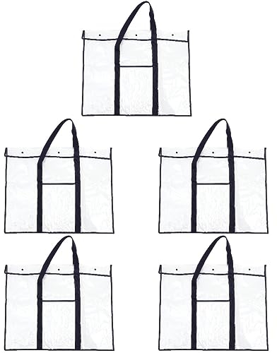Ciieeo 5st Transparente Aufbewahrungstasche Künstler Zeichentasche Kunstmappe 24 x 36 Zeichenbrett-Tragetasche Künstlertragehalter Poster-Einkaufstasche Papiertüte Lagerung PVC Kind