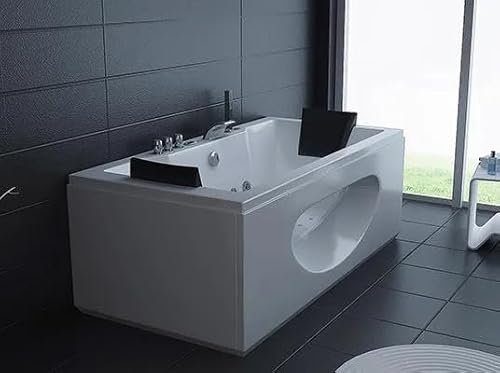 Bagno Italia Bañera hidromasaje de baño 180 x 90 cm full optional con calentador 26 chorros bomba airpool y whirlpool
