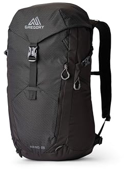 Gregory Nano 28 – Ryggsäck, 54 cm, 28 L, 0,63 kg, Svart (Optisk svart), Svart (optisk svart), 54H x 31W x 23D cm, Avslappnad