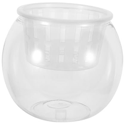 TOYANDONA Aquarium Plastique Transparent pour Plantes Bol Hydroponique pour Poissons Betta Récipient Floral Décoratif