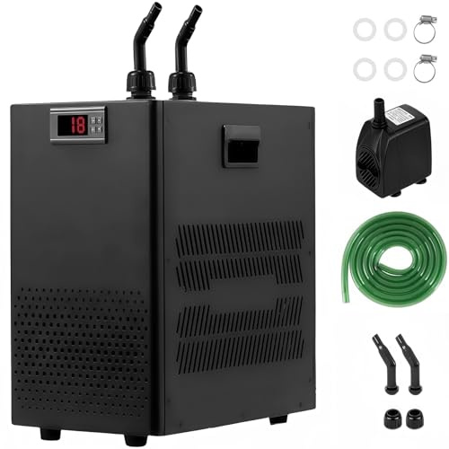 Refroidisseur d'eau D'aquarium 160L,Groupe Froid Aquarium Refroidisseur d'eau pour Groupe Froid Aquarium Aquarium Refroidisseur pour l'hydroponie Mauvaises Corail Méduses Crevettes Cristal
