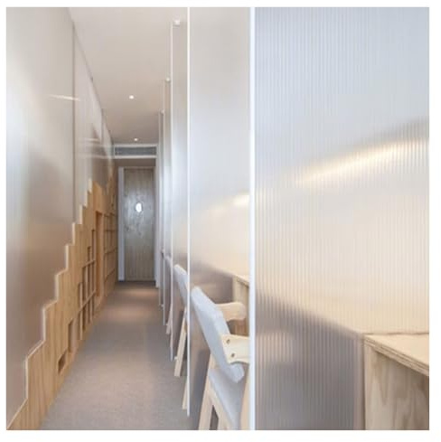 LINGDSWULING Piastre Doppia per Tetti, Lastre Trasparenti Ondulati Vuoti Resistenti Ai Raggi UV Pannelli Alveolari Doppi in Policarbonato, Resistenti Ai Raggi(4' x 2' x 0.32 8Pack)