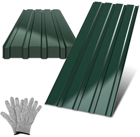 Peviasot Lamiera trapezoidale 12 pezzi 129x46 cm 7 m², 0,25 mm, verde